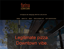 Tablet Screenshot of farinapizzeria.com